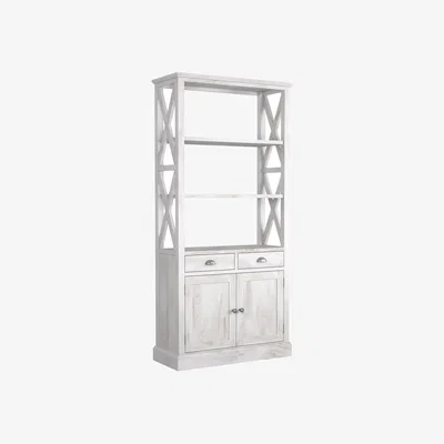 John Lewis Laura Ashley Alderbury 2 Door, 2 Drawer Bookcase, White