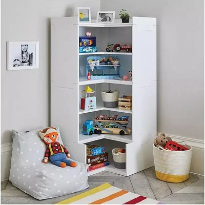 John Lewis Great Little Trading Co Alba Modular Storage Set 3, Corner, White