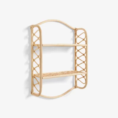 John Lewis John Lewis Rattan Wall Shelving Unit, Natural