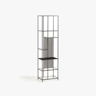 La Redoute Rectiligne Metal & Glass Bookcase