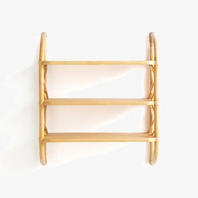 La Redoute Malu 60cm Triple Rattan Wall Shelf