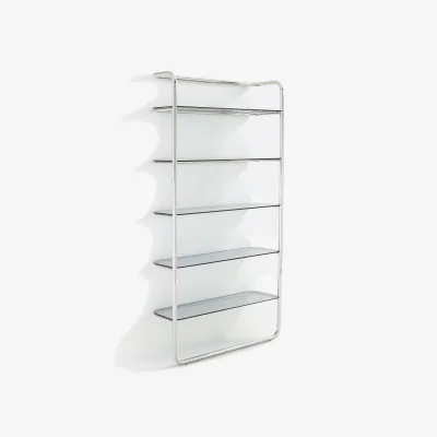 La Redoute Giorgio Wall-Mounted Bookcase in Chrome-Plated Stainless Steel