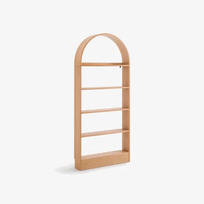 La Redoute Mathéo Shallow Arch Bookcase in Oak Veneer