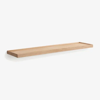 La Redoute Tidder Oak Veneer Wall Shelf, L100cm