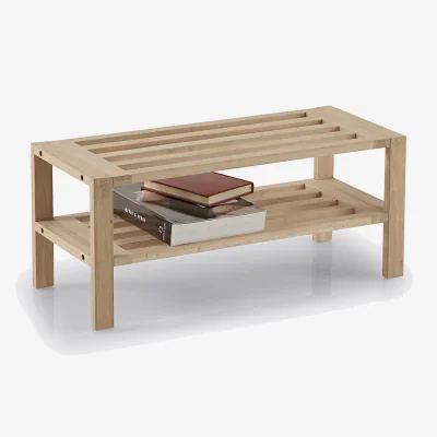 La Redoute Shoe Cabinet, 2 Shelves, in Solid Oak, SELFRID