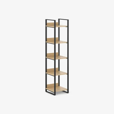 La Redoute Hiba Pine and Metal Column Bookcase