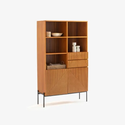 La Redoute Les Signatures - Lodge Vintage Oak Veneer Style Bookcase
