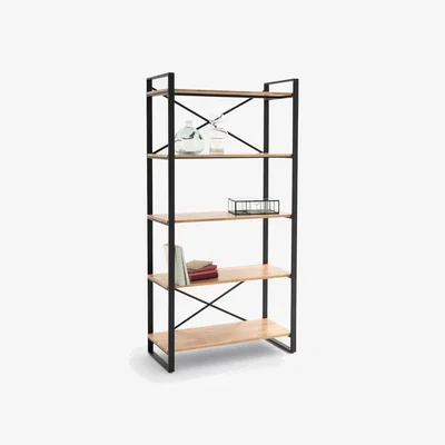 La Redoute Hiba Solid Oak & Steel Shelving Unit