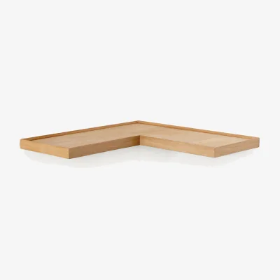 La Redoute Tidder Corner Wall Shelf in Oak Veneer