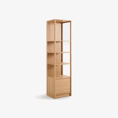 La Redoute Senssia 1-Door Bookcase in Oak Veneer