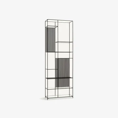 La Redoute Rectiligne Metal & Glass Bookcase
