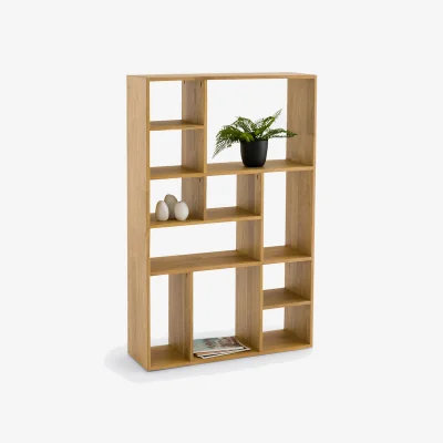 La Redoute Rymo Asymmetric Bookcase in Finger-Jointed Oak