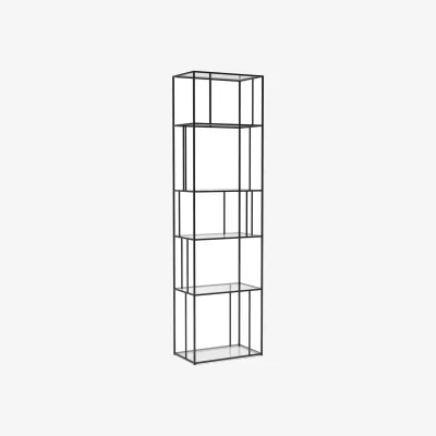 La Redoute Parallel Metal & Glass Bookcase
