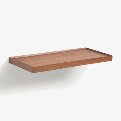 La Redoute Tidder Wall Shelf in Walnut and Veneer L60cm