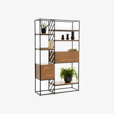 La Redoute Vaulty Oak & Metal Wire Shelving Unit