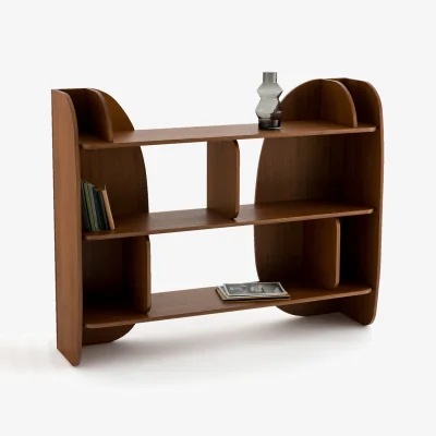 La Redoute Gorman Walnut Low Bookcase