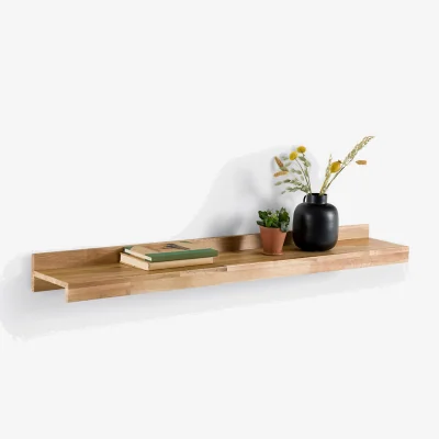 La Redoute Hiba Wall Shelf in Solid Oak with Length 120cm