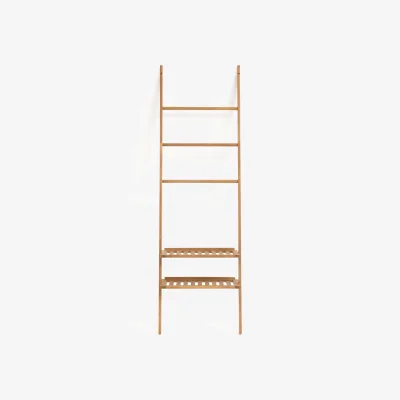 La Redoute Ladder-Style Shelving Unit in Oiled Acacia with Teak Finish