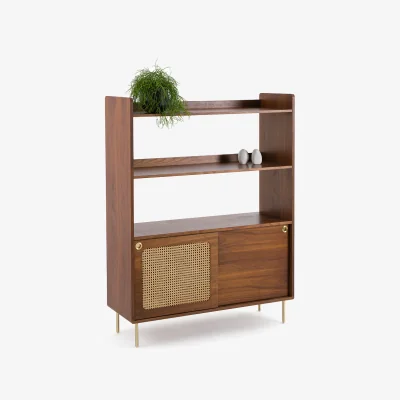 La Redoute Redpop Walnut & Cane Bookcase