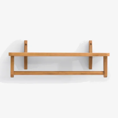 La Redoute Tamodo Teak Finished Oiled Acacia Wall Shelf & Rail