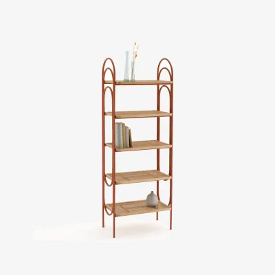 La Redoute Dolce Rattan & Solid Oak Shelving Unit
