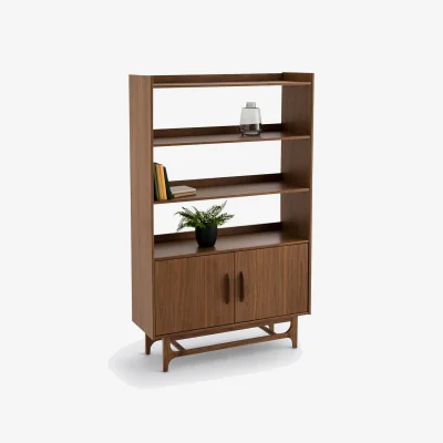 La Redoute Larsen Vintage Bookcase in Walnut and Veneer