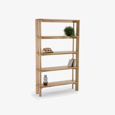 La Redoute Elmo 5-Shelf Bookcase in Solid Oak