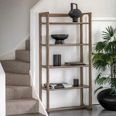 La Redoute Fallon Smoked Oak Open Display Shelving Unit