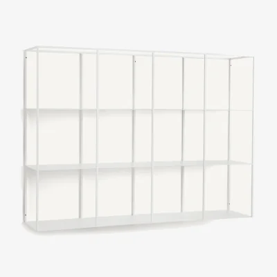 La Redoute Parallel Steel Wall-Mounted Bookcase, Height 100.6cm