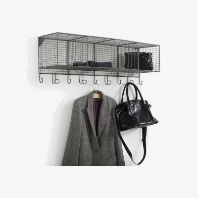 La Redoute Areglo 9-Hook Metal Wall Shelf Rack