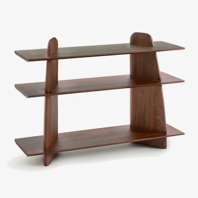 La Redoute Iloss Solid Walnut Small Low Bookcase