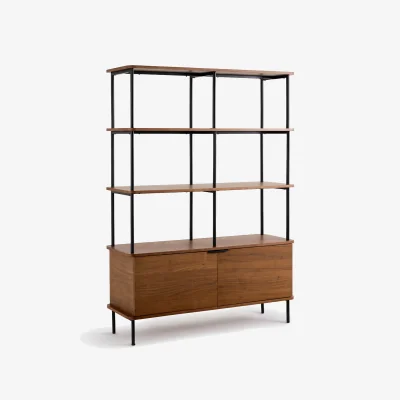 La Redoute Kerrie Walnut Veneer Bookcase