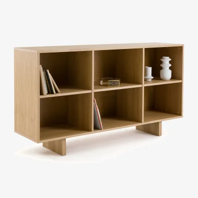 La Redoute Arty Low Oak Bookcase
