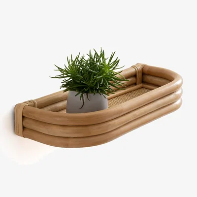 La Redoute Malu 40cm Rattan Wall Shelf