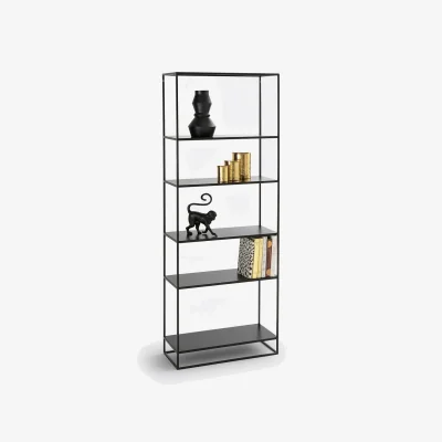 La Redoute Miva Steel Bookcase with 6 Shelves