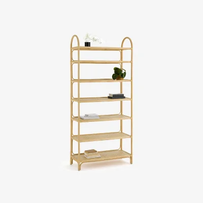 La Redoute Malu 221cm Rattan Cane Bookcase