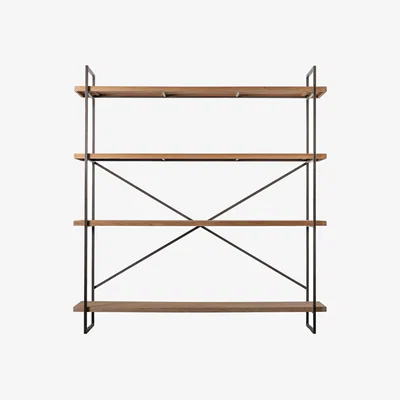 Marks & Spencer Gallery Direct Brogdale Metal & Wood Display Unit Medium Brown