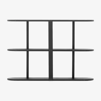 Made in Design Vicente Wall shelf wood black / W 80 x H 55.5 cm - To hang or place on the wall - Bloomingville
