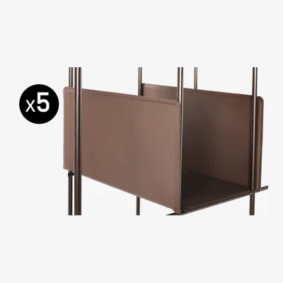 Made in Design amovible Shelf leather brown / For Network Bookcase - Set of 5- Display model - Casamania