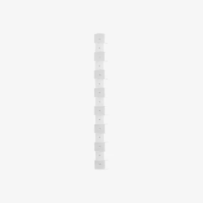 Made in Design Ptolomeo Wall Wall bookshelf metal white / H 210 cm - Opinion Ciatti
