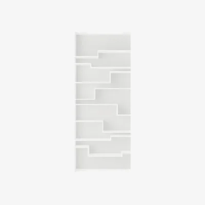 Made in Design Melody Bookcase wood white / W 88 x H 217 cm - MDF Italia