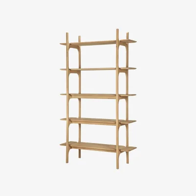 Made in Design PI Bookcase natural wood / W 110 x H 187 cm - Ethnicraft