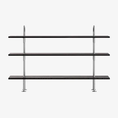 Made in Design Keen Shelf wood black / W 160 x H 87.5 cm - 3 shelves - Gubi