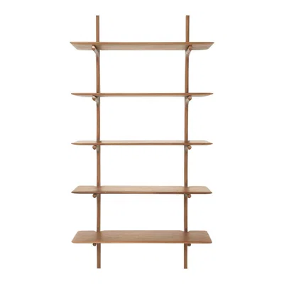 Made in Design PI Shelf natural wood / 5 shelves - Solid mahogany / L 100 x H 196 cm - Ethnicraft