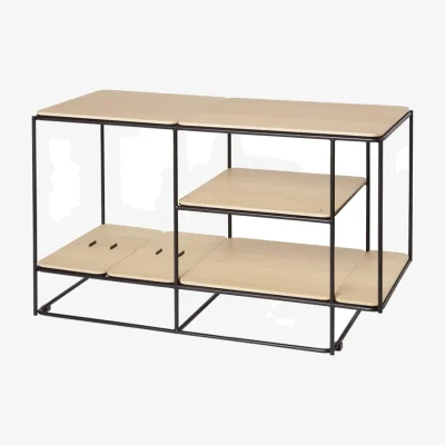 Made in Design Lines Acoustic furniture natural wood / For audio equipment - 50 x 88 x D 39 cm (horizontal or vertical) - La Boîte Concept