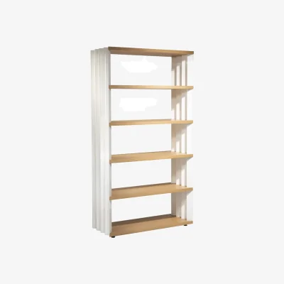 Made in Design Z24 Bookcase metal white / L 100 x H 185 cm - Zanotta