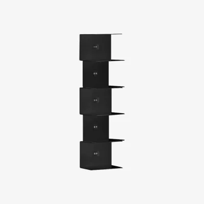 Made in Design Ptolomeo Wall Wall bookshelf metal black / H 70 cm - Opinion Ciatti
