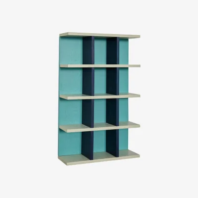 Made in Design Galaxy Wall shelf wood blue / L 45 x H 70 cm - HÜBSCH