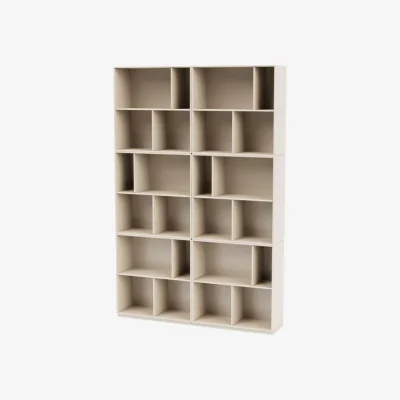Made in Design Read Bookcase wood white / W 139.2 x D 30 x H 211.8 cm - MONTANA
