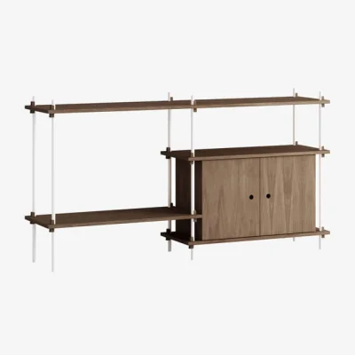 Made in Design Shelving System – s.85.2.C Shelf wood brown / W 162 x H 85 x D 35 cm - MOEBE